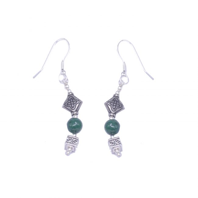 Handmade Base Metal White Dangle and Drop Earring From Himachal Pradesh