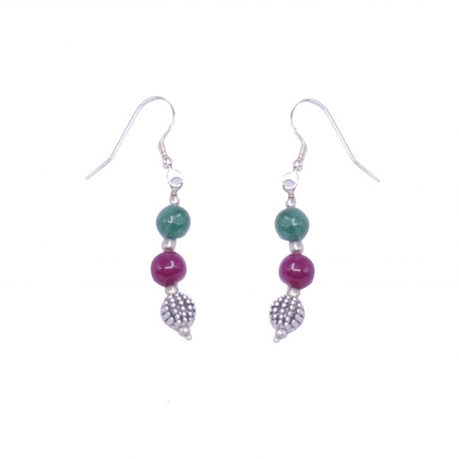 Handmade Base Metal White Dangle and Drop Earring From Himachal Pradesh