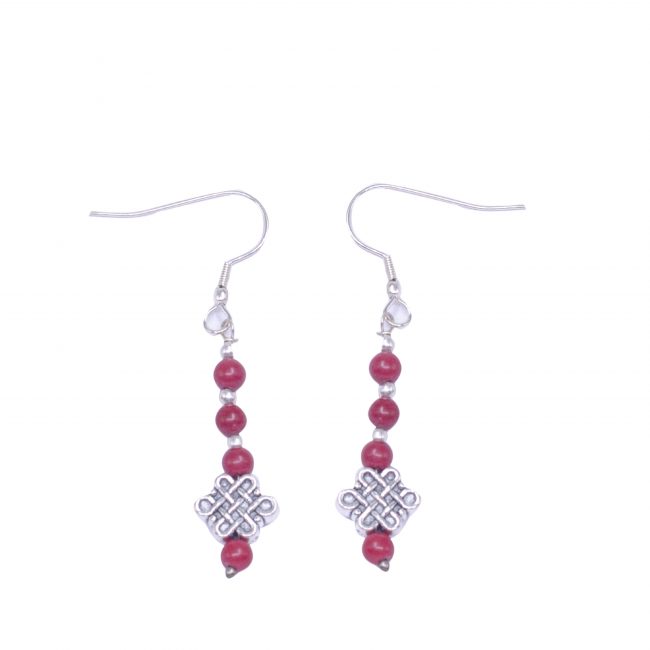 Handmade Base Metal White Dangle and Drop Earring From Himachal Pradesh