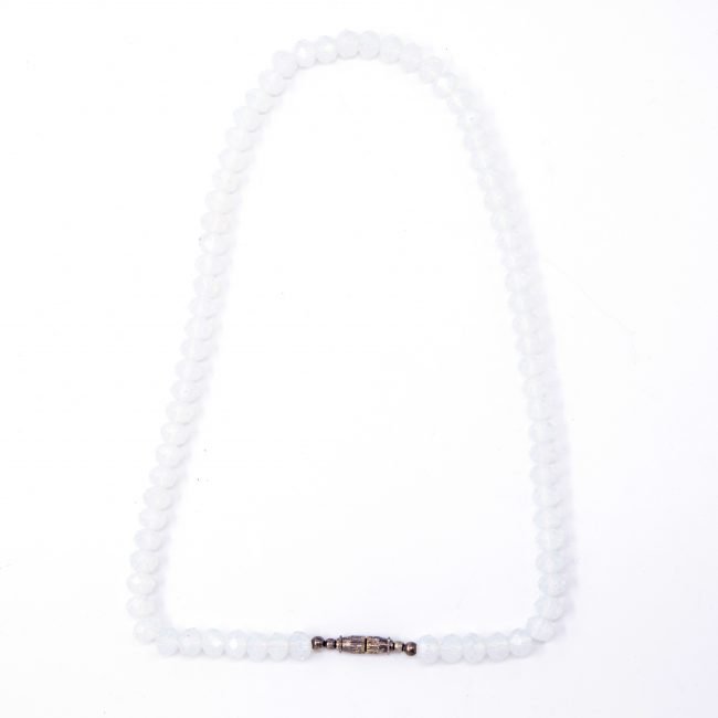 Hand Crafted White Crystal Mala