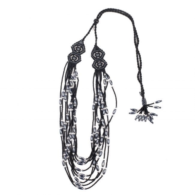 Hand Crafted black  Beed Necklace