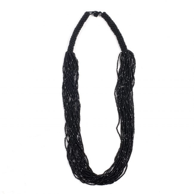 Hand Crafted Black  Beed Necklace