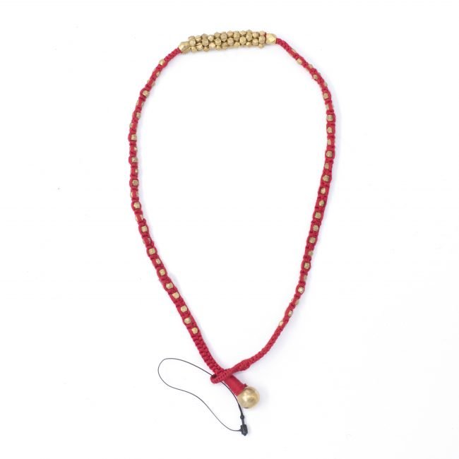 Hand Crafted Metal & Thread Necklace