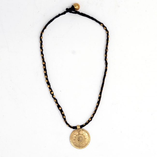 Handcrafted Brass and Thread Necklace For Women