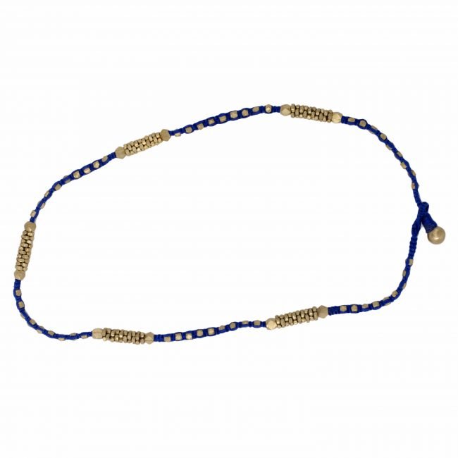 Handcrafted Brass Metal and Thread Necklace For Women