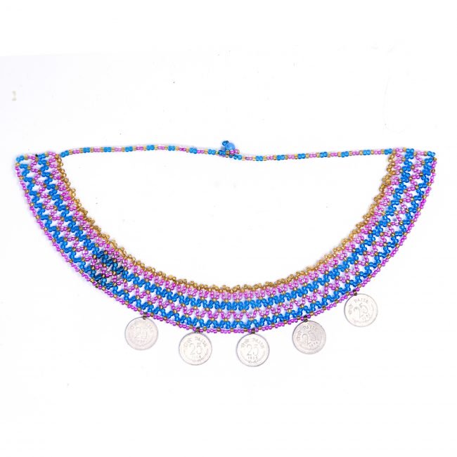 Karbi Coin and Beads Necklace with earrings