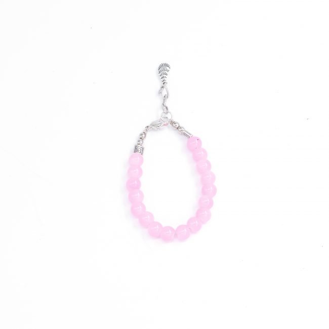 Handcrafted Metal and Beads Pink Bracelet