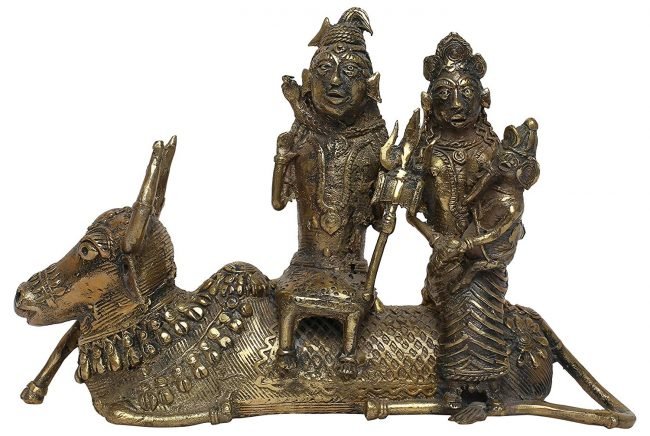 Brass Shiv Parwati Idol