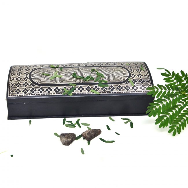 Bidri work Silver Tarkashi Bangle Box