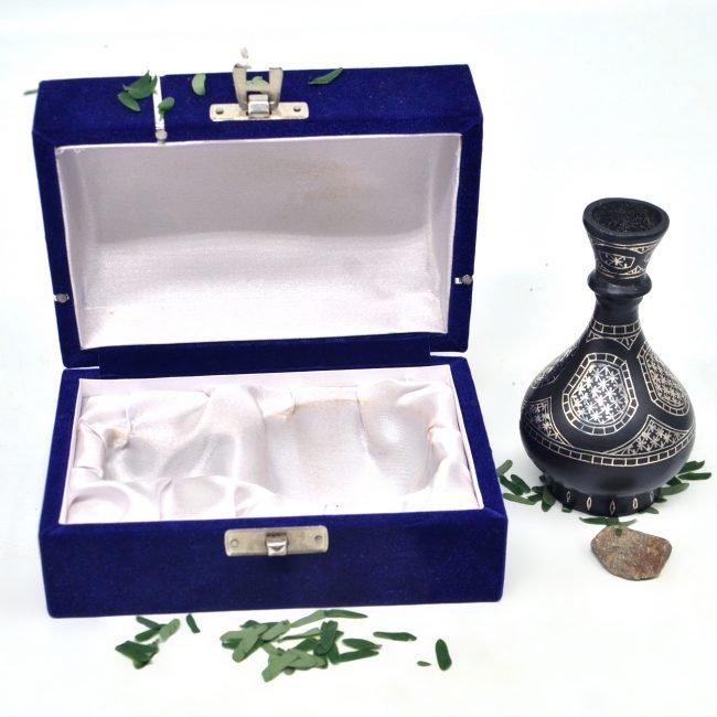 Bidri work Silver Tarkashi Gudgudi Vase