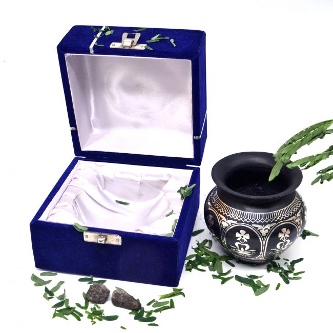 Bidri work Silver Tarkashi Kalash “ Pot
