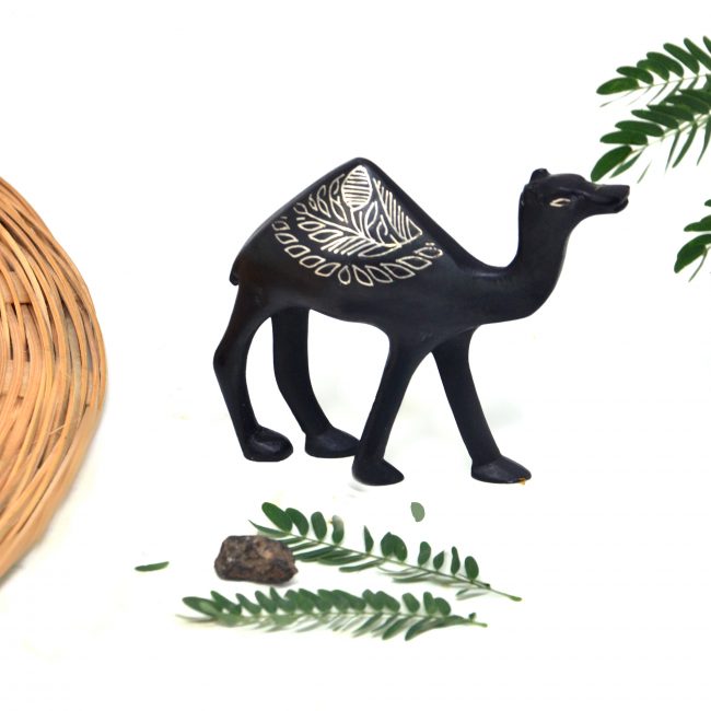 Bidri work Silver Tarkashi Camel Small