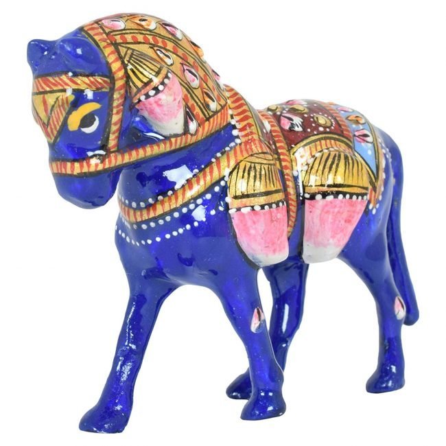 Rajasthani Tribal Handmade Blue Horse