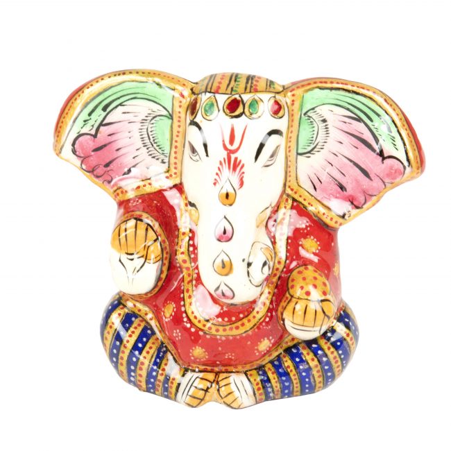 Tribes India Multicolor Metal Ganesh Statue