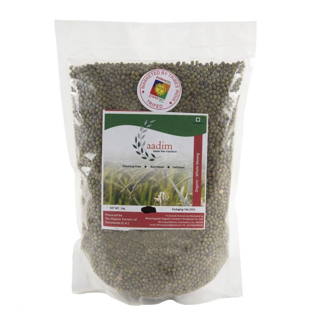 Organic Whole Moong Dal 500 Grams