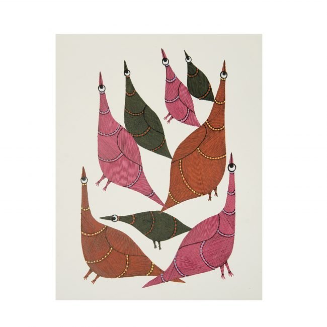 Handmade tribal Gond paper paintings