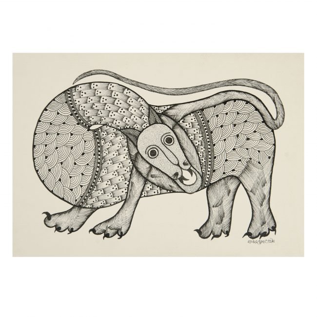 Handmade tribal Gond paper paintings
