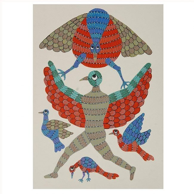 Handmade Gond Paper Painting