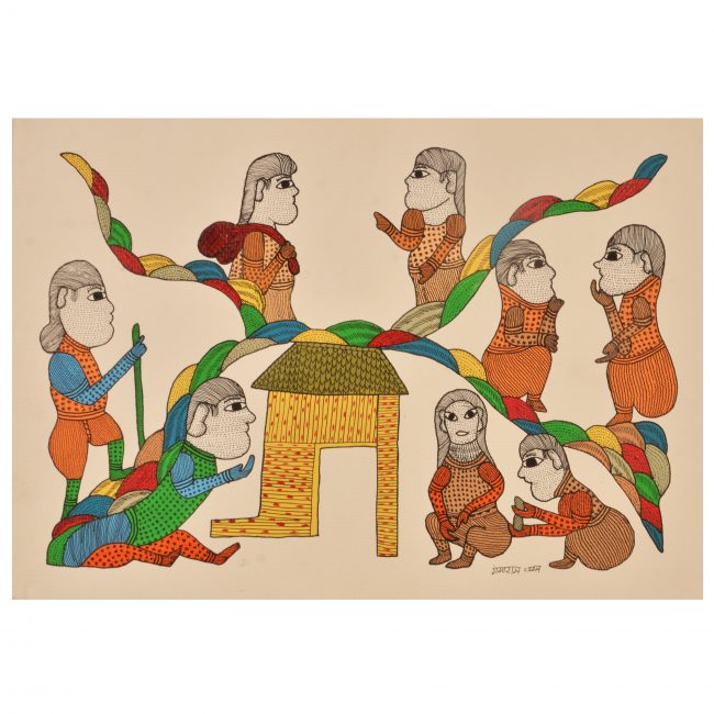 Handcrafted Gond Paper Painting