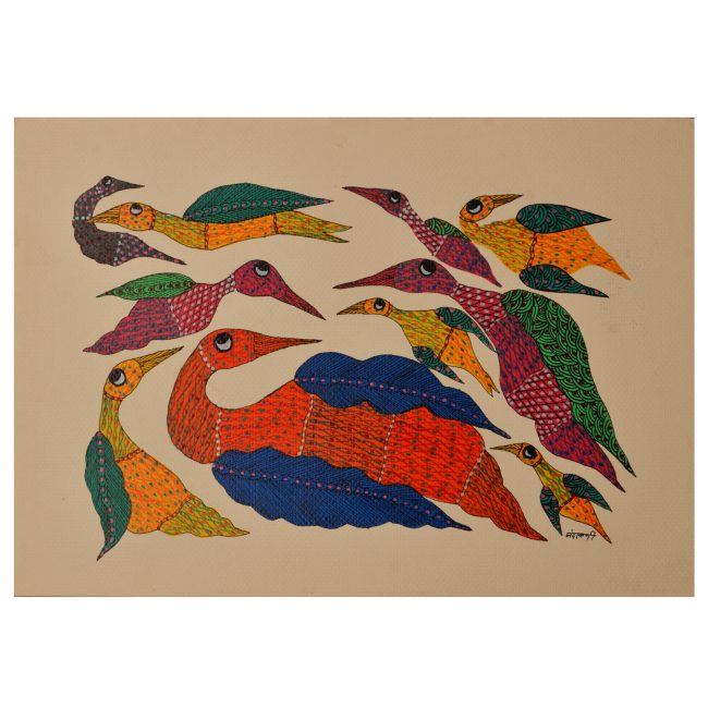Handcrafted Gond Paper Painting