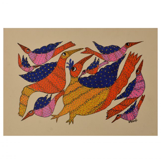 Handcrafted Gond Paper Painting