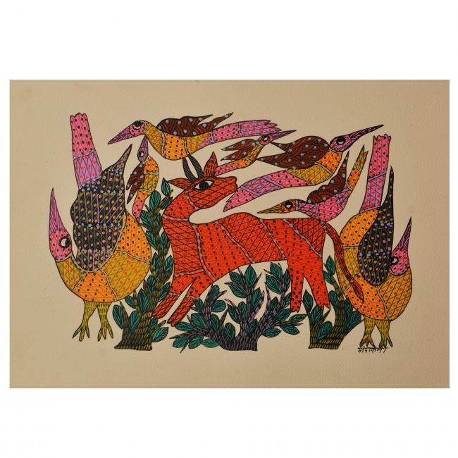 Handcrafted Gond Paper Painting
