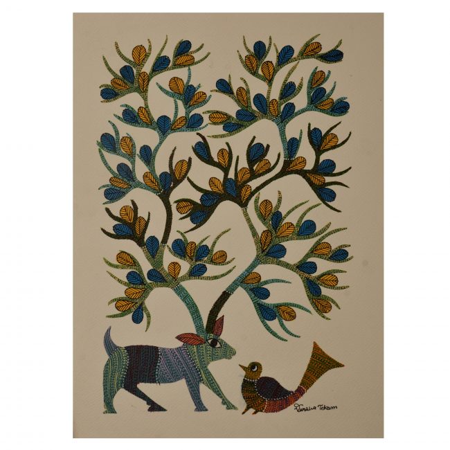 Handcrafted Gond Paper Painting