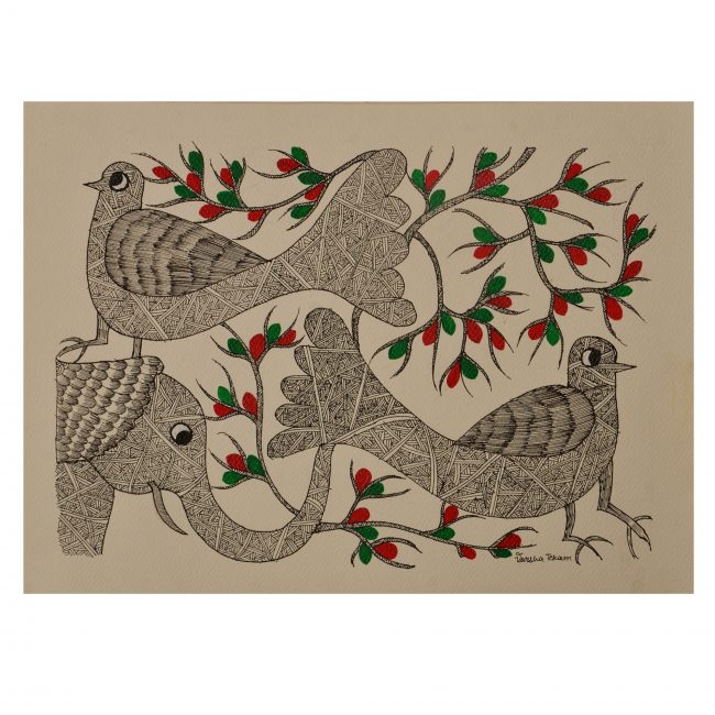 Handcrafted Gond Paper Painting