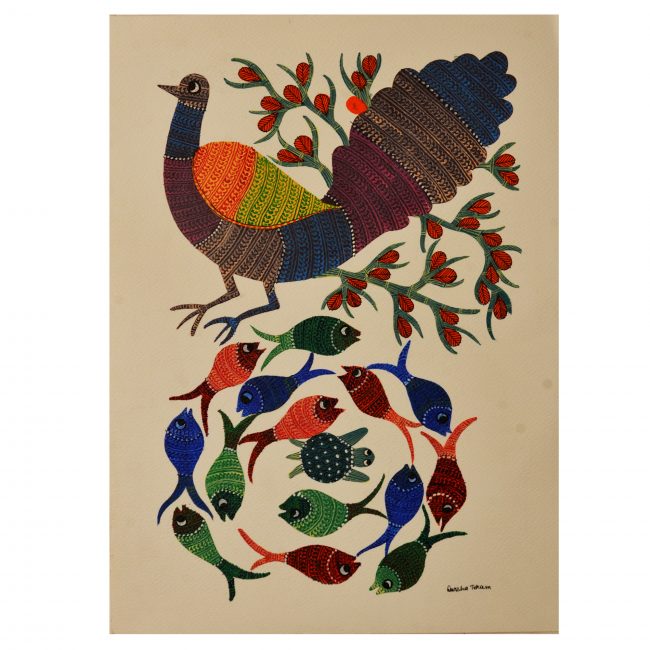 Handcrafted Gond Paper Painting