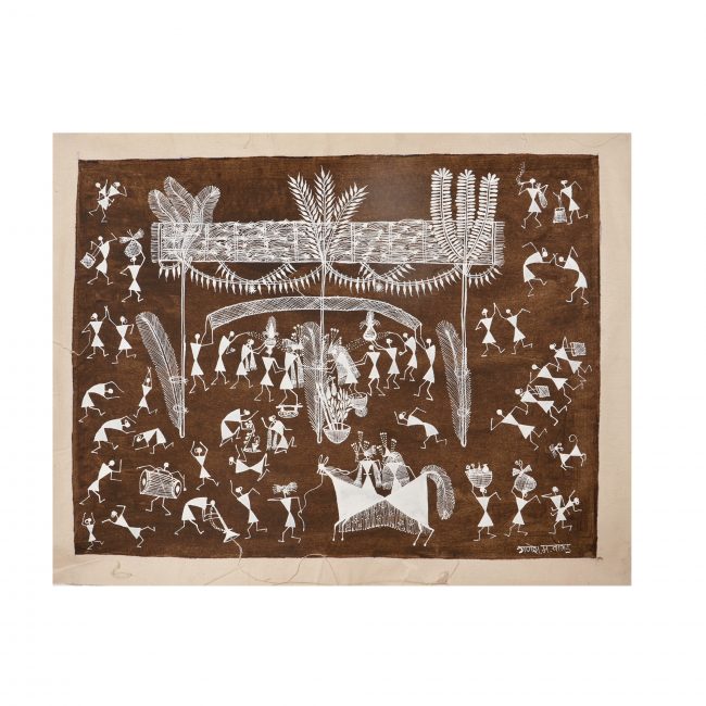 Handcrafted Warli Cloth Painting
