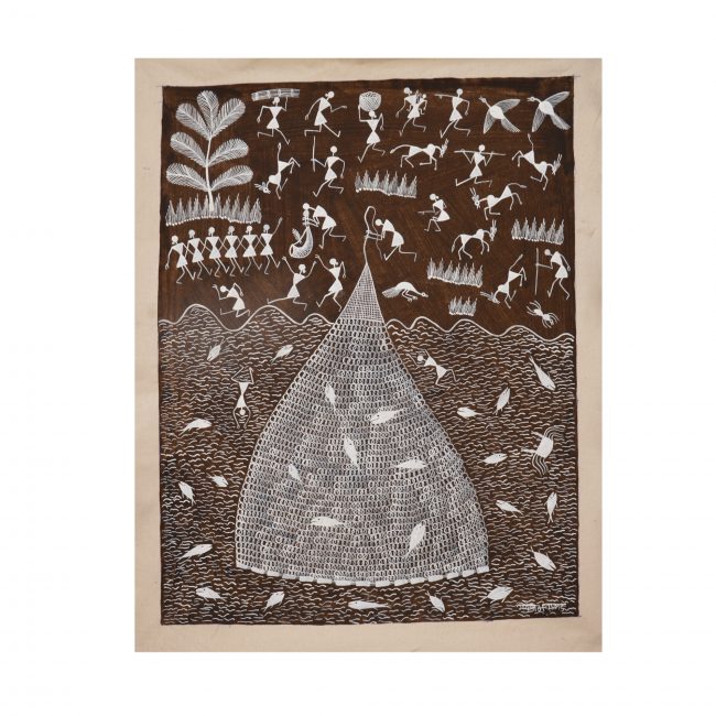 Handcrafted Warli Cloth Painting