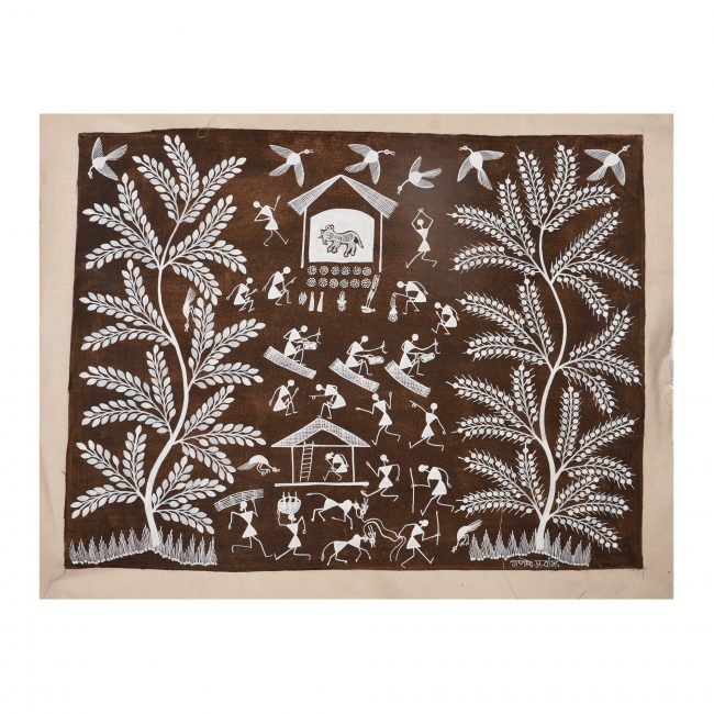 Handcrafted Warli Cloth Painting