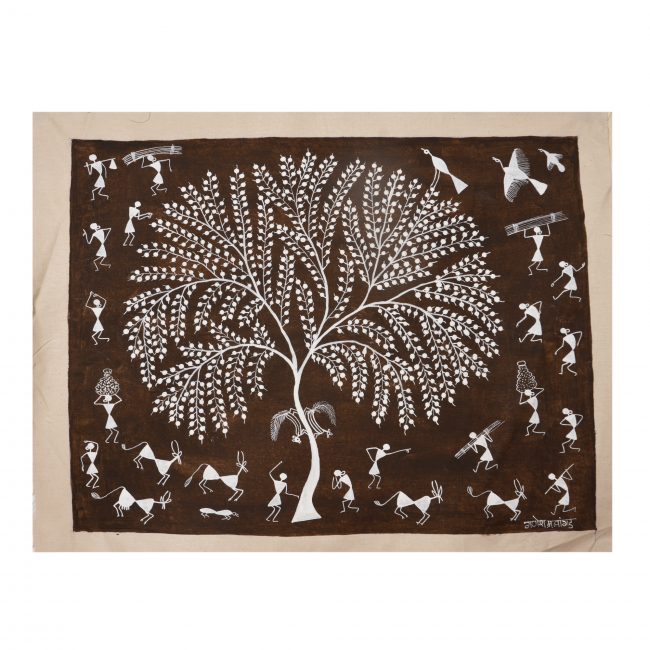 Handcrafted Warli Cloth Painting