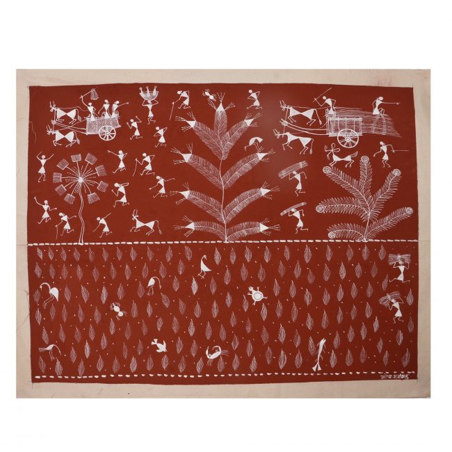 Handcrafted Warli Cloth Painting