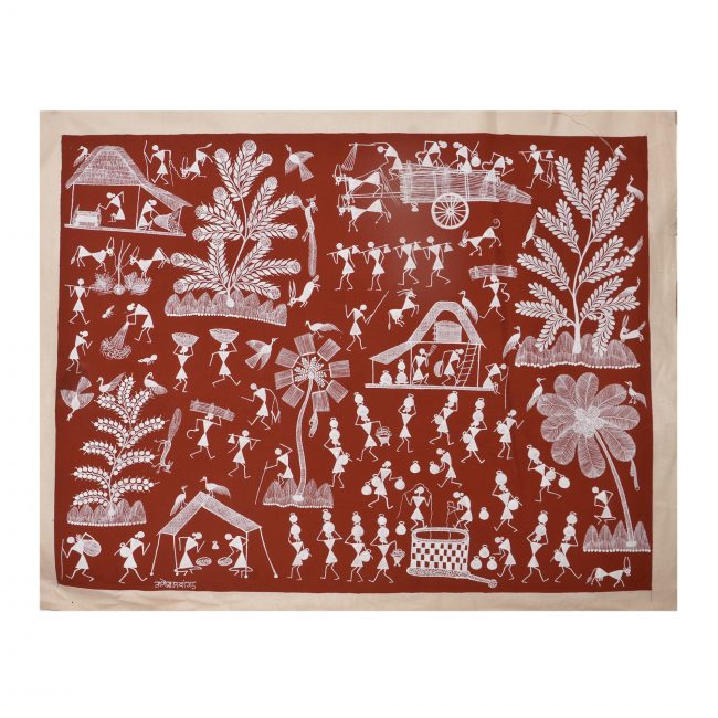 Handcrafted Warli Cloth Painting