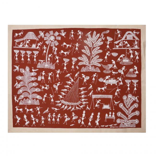 Handcrafted Warli Cloth Painting