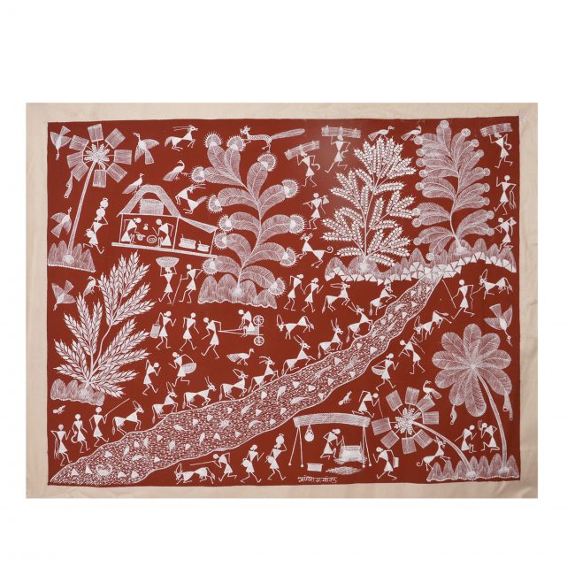 Handcrafted Warli Cloth Painting