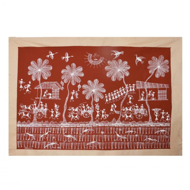 Handcrafted Warli Cloth Painting