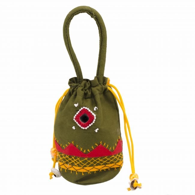Handcrafted Cotton Banjara Flower Pouch
