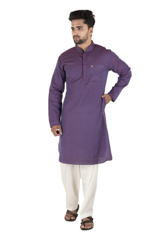 Purple Mangalgiri Kurta Pyjama