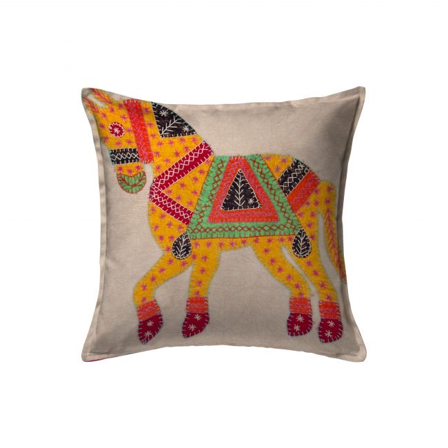 Handcrafted Cotton Multicolor Cushion Cover