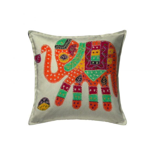 Handcrafted Cotton Multicolor Cushion Cover