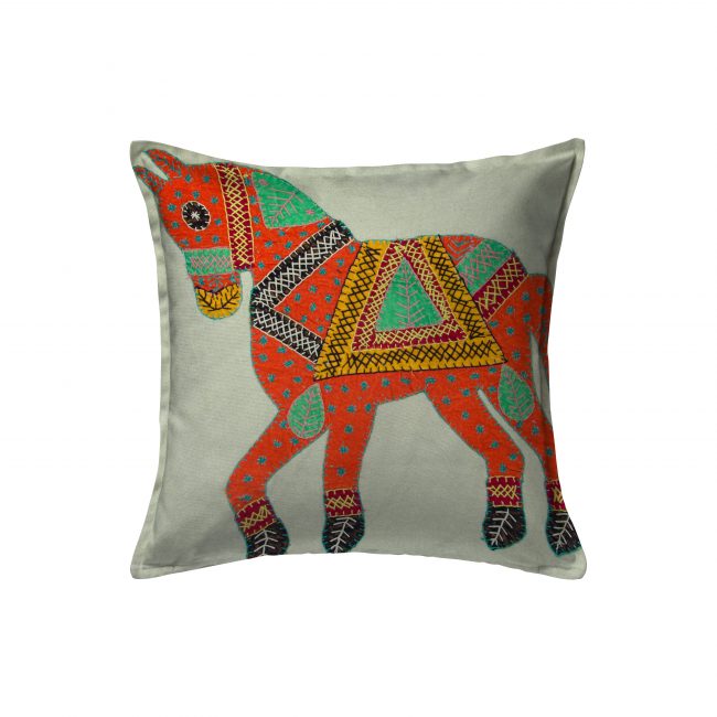 Handcrafted Cotton Multicolor Cushion Cover