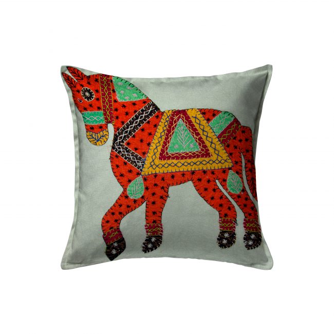 Handcrafted Cotton Multicolor Cushion Cover