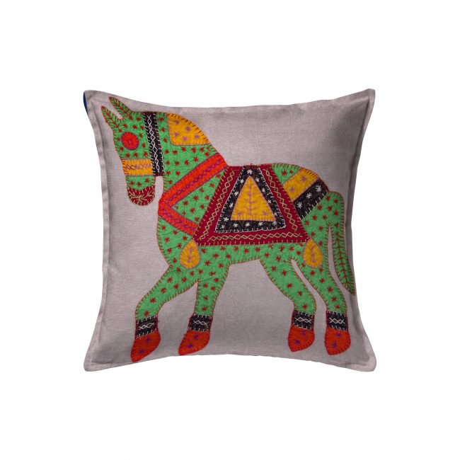 Handcrafted Cotton Multicolor Cushion Cover