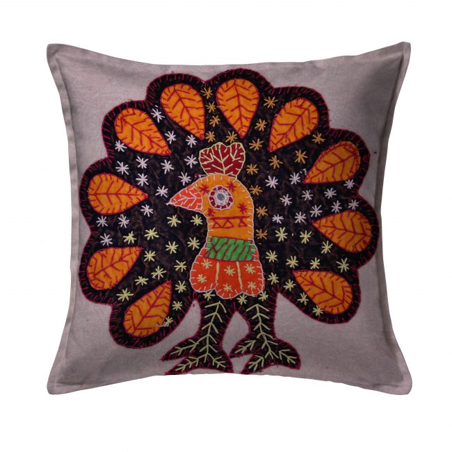 Handcrafted Cotton Multicolor Cushion Cover