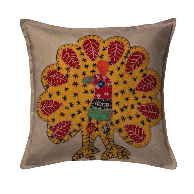 Handcrafted Cotton Multicolor Cushion Cover