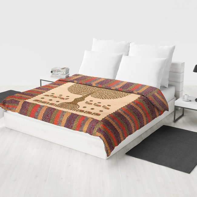 Handwoven Cotton Multicolor Bed Cover