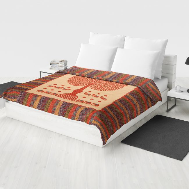 Handwoven Cotton Multicolor Bed Cover