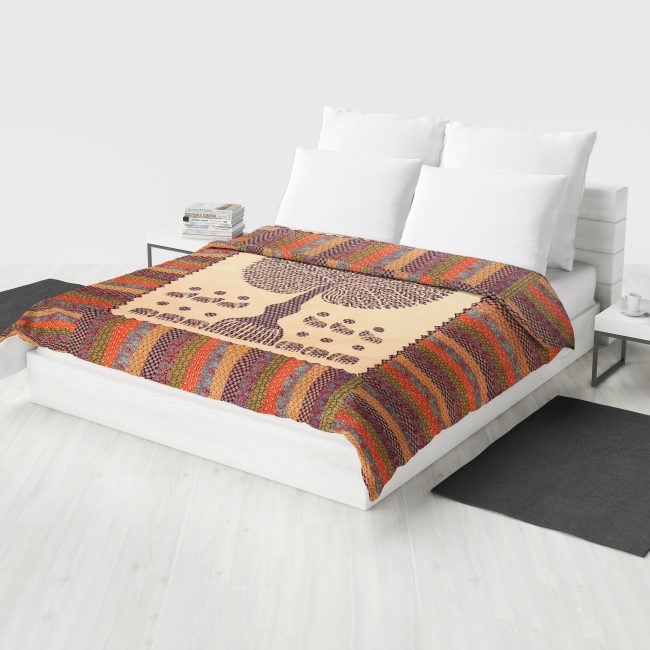 Handwoven Cotton Multicolor Bed Cover